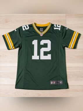 Aaron Rodgers #12 Green Bay Packers NFL On Field Jersey Youth XL Green